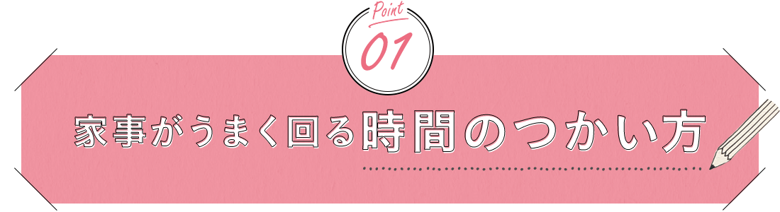 ポイント１、家事がうまく回る時間のつかい方