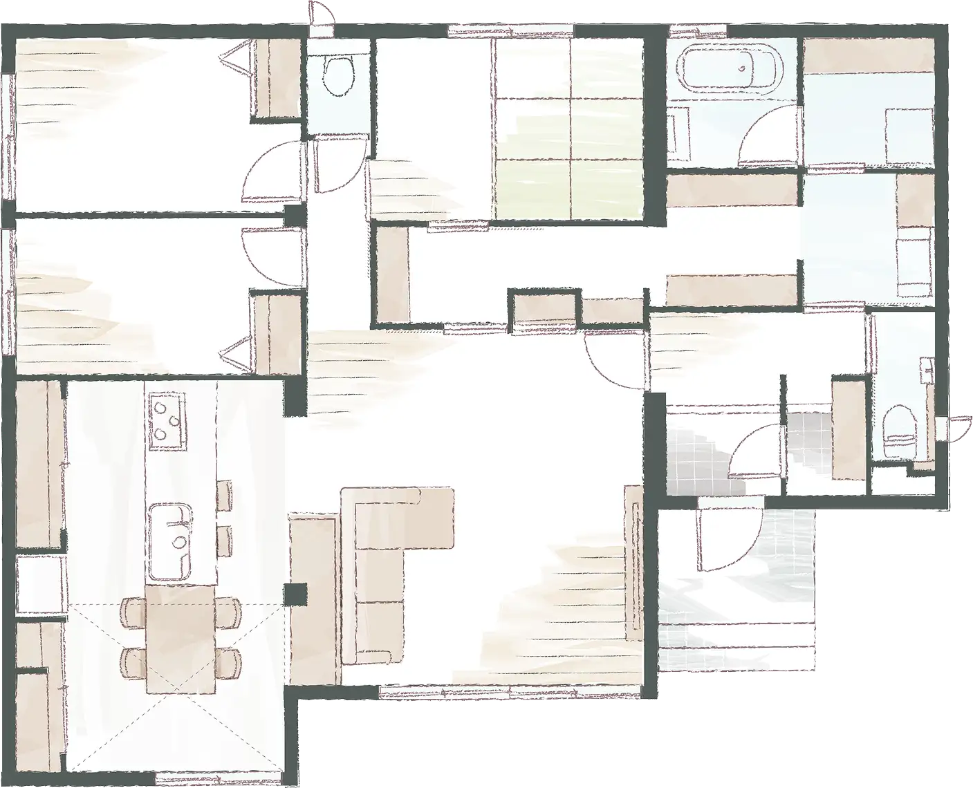 平屋の間取り図面