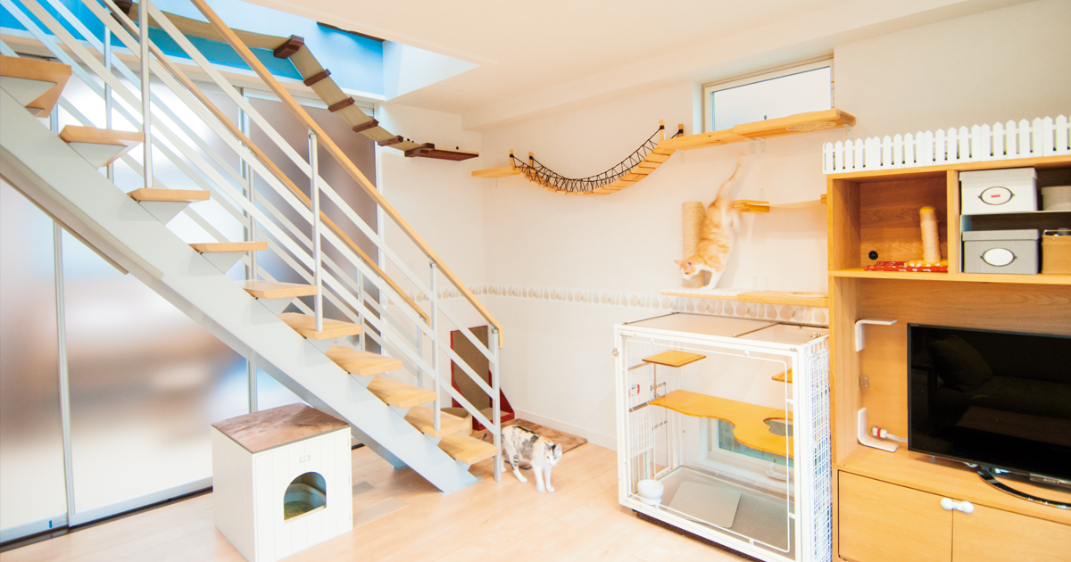 猫も家族ものびのび暮らす 建築実例 セキスイハイム