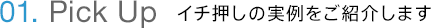01.Pick Up　イチ押しの実例をご紹介します