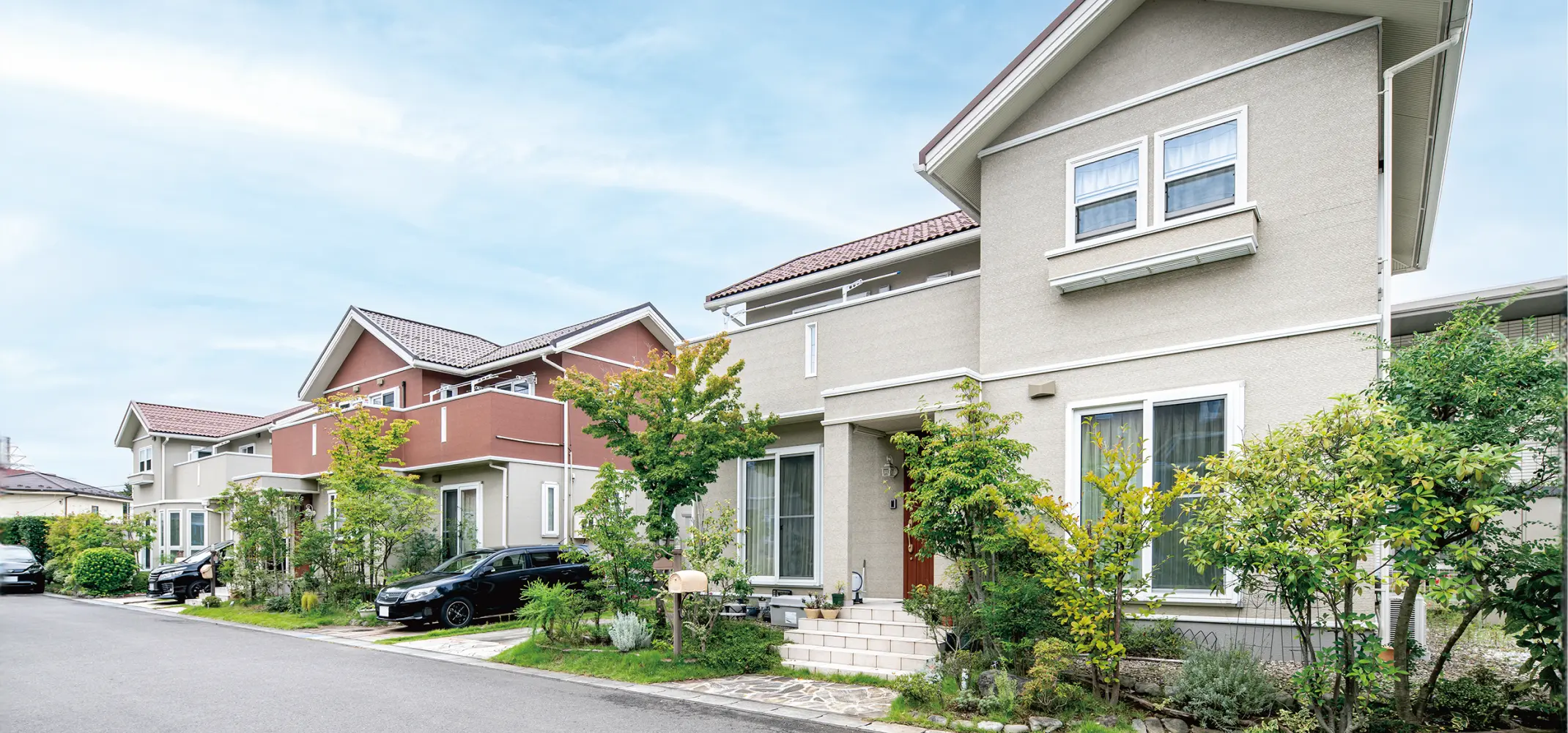 沖の杜分譲地のまちなみ