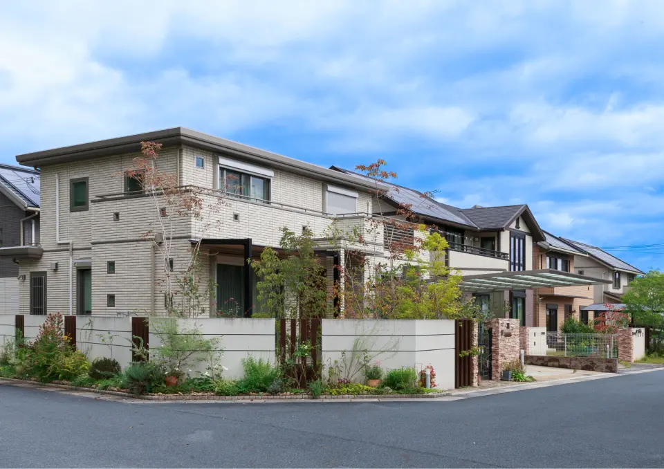 高の原分譲地のまちなみ