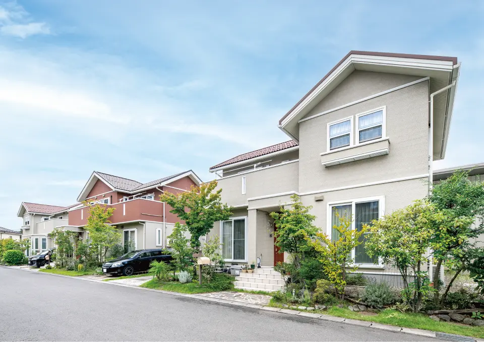 沖の杜分譲地のまちなみ