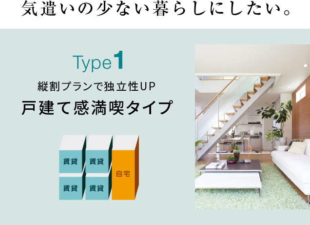 気遣いの少ない暮らしにしたい人の戸建て感満喫タイプ