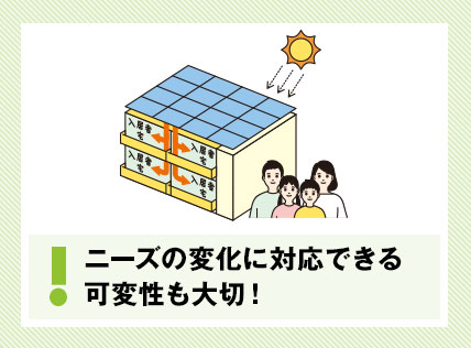 ニーズの変化に対応できる可変性も大切