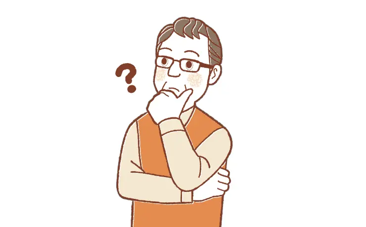 考える男性のイラスト