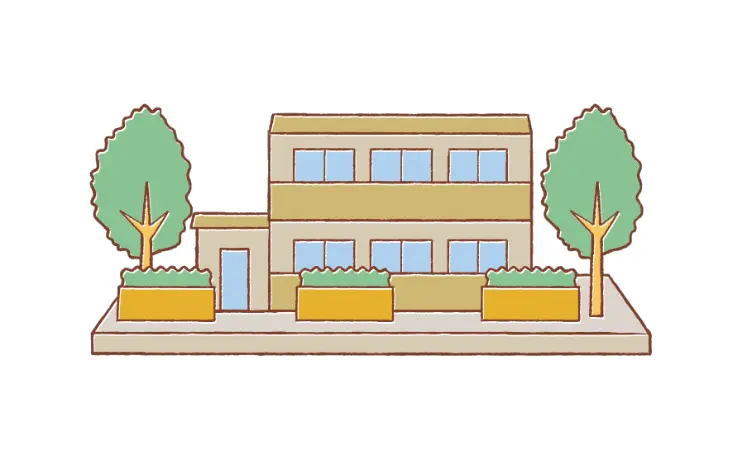 賃貸経営の外観のイラスト