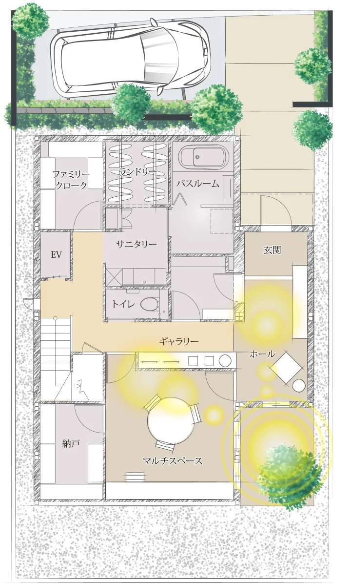 1階の間取り図