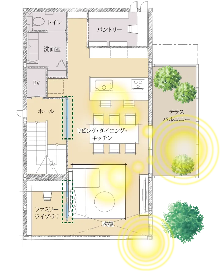 2階の間取り図