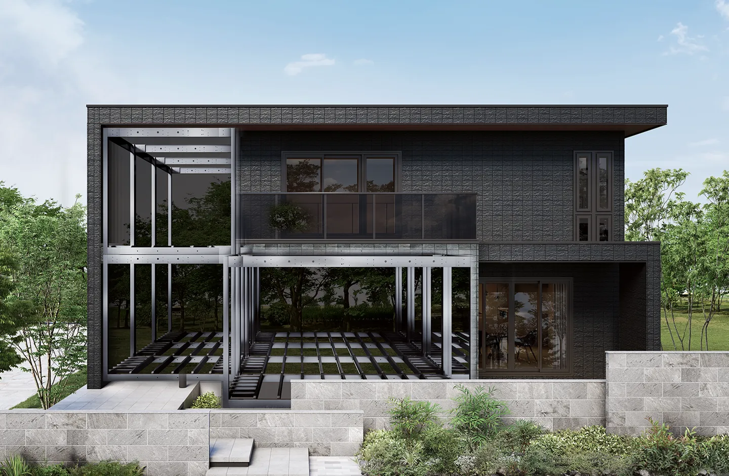 ELVIAのユニット構造体と外壁