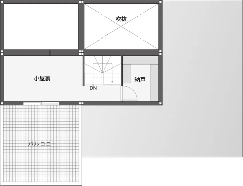 アウトドア好き家族が楽しむ30坪の平屋間取り図