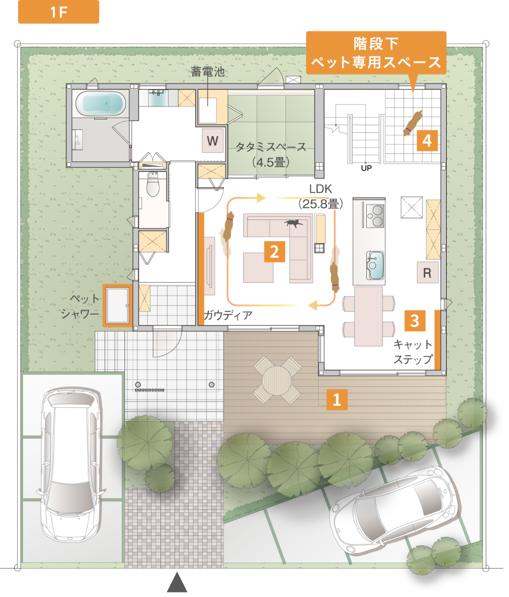 1階の間取り図