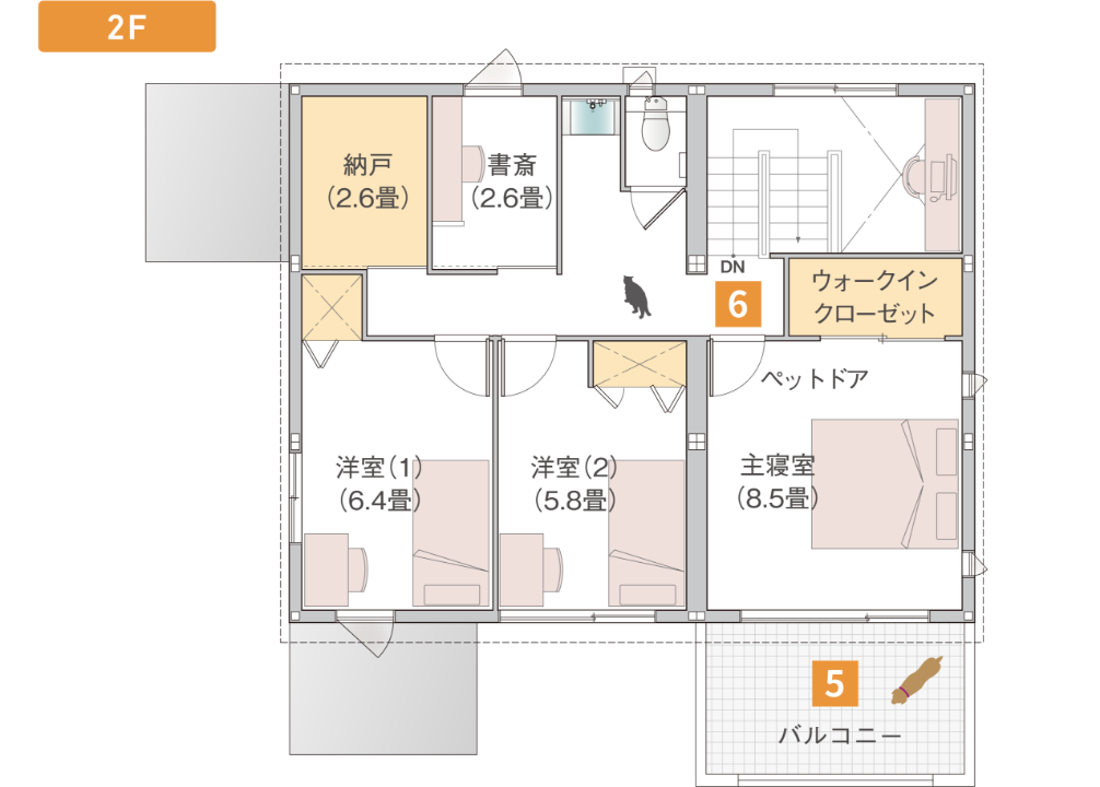 2階の間取り図