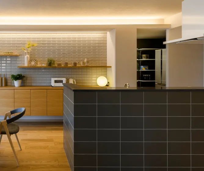 キッチンの奥にあるパントリー