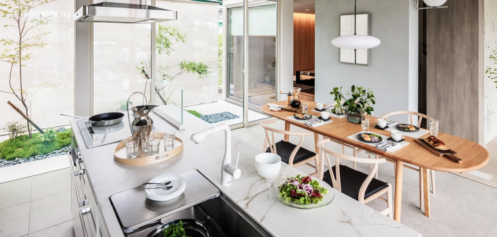 開放感あるキッチン