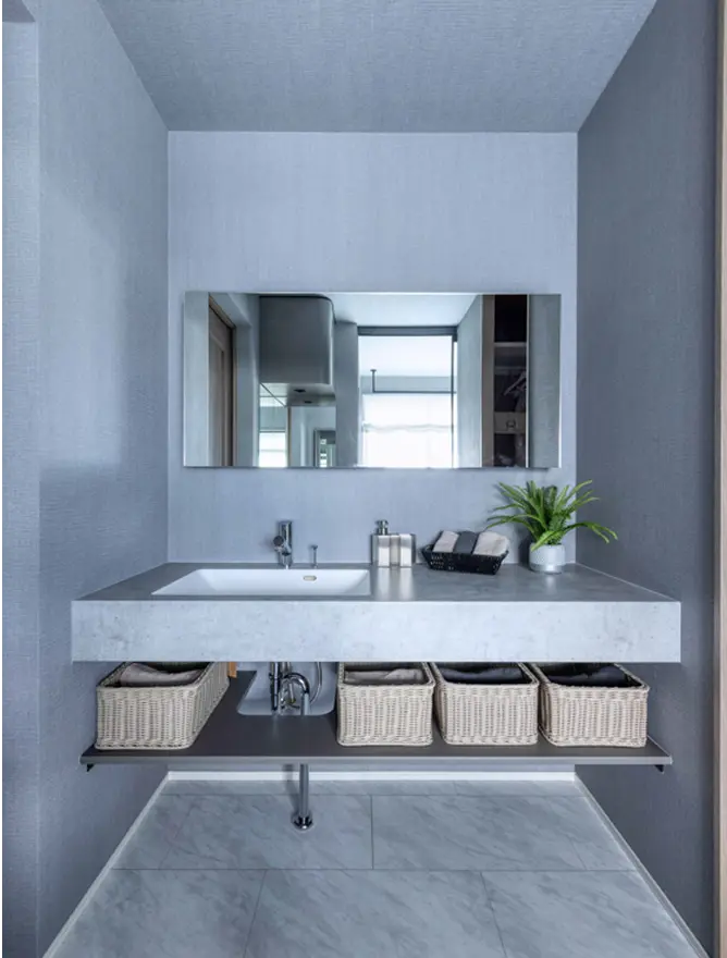 ワイドサイズの洗面台