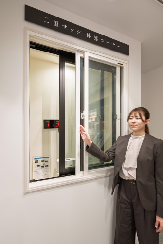 防音性能を体感できるコーナー 写真