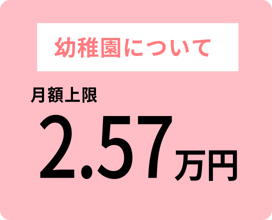 幼稚園について月額上限2.57万円