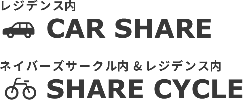 CAR SHARE／SHARE CYCLE