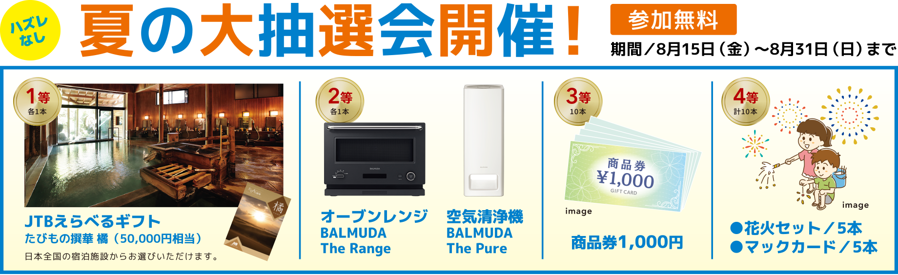 夏の大抽選会開催！