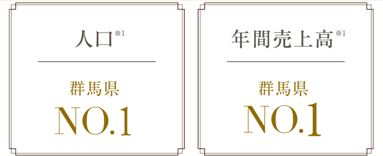 群馬県において人口NO.1