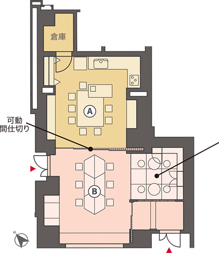 スイートラウンジ配置図