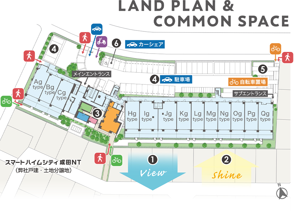 ハイムマイート成田NT　敷地配置図