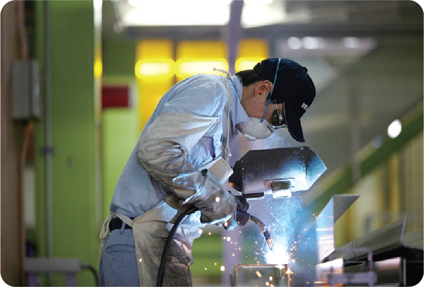 施工品質を高める秘密は熟練工の 技術×安定した作業環境