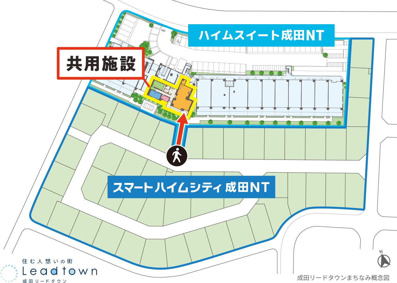 成田リードタウンまちなみ概念図