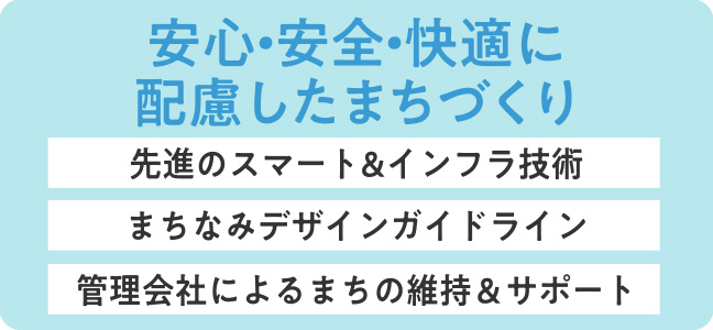 安心・安全・快適に配慮したまちづくり