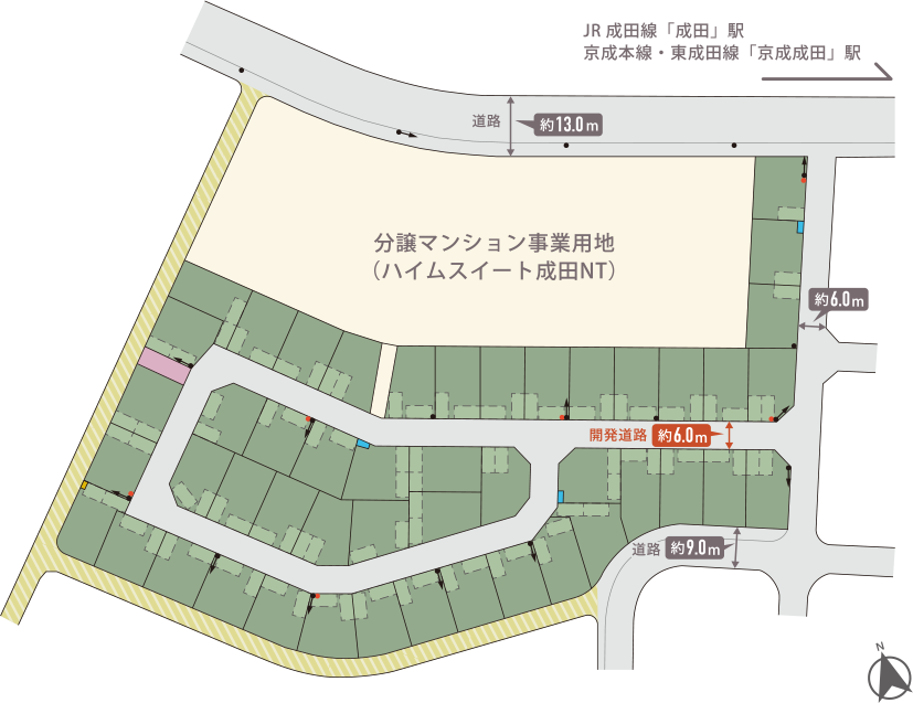 スマートハイムシティ成田NT　全体区画図