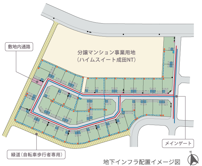 地下インフラ配置イメージ図