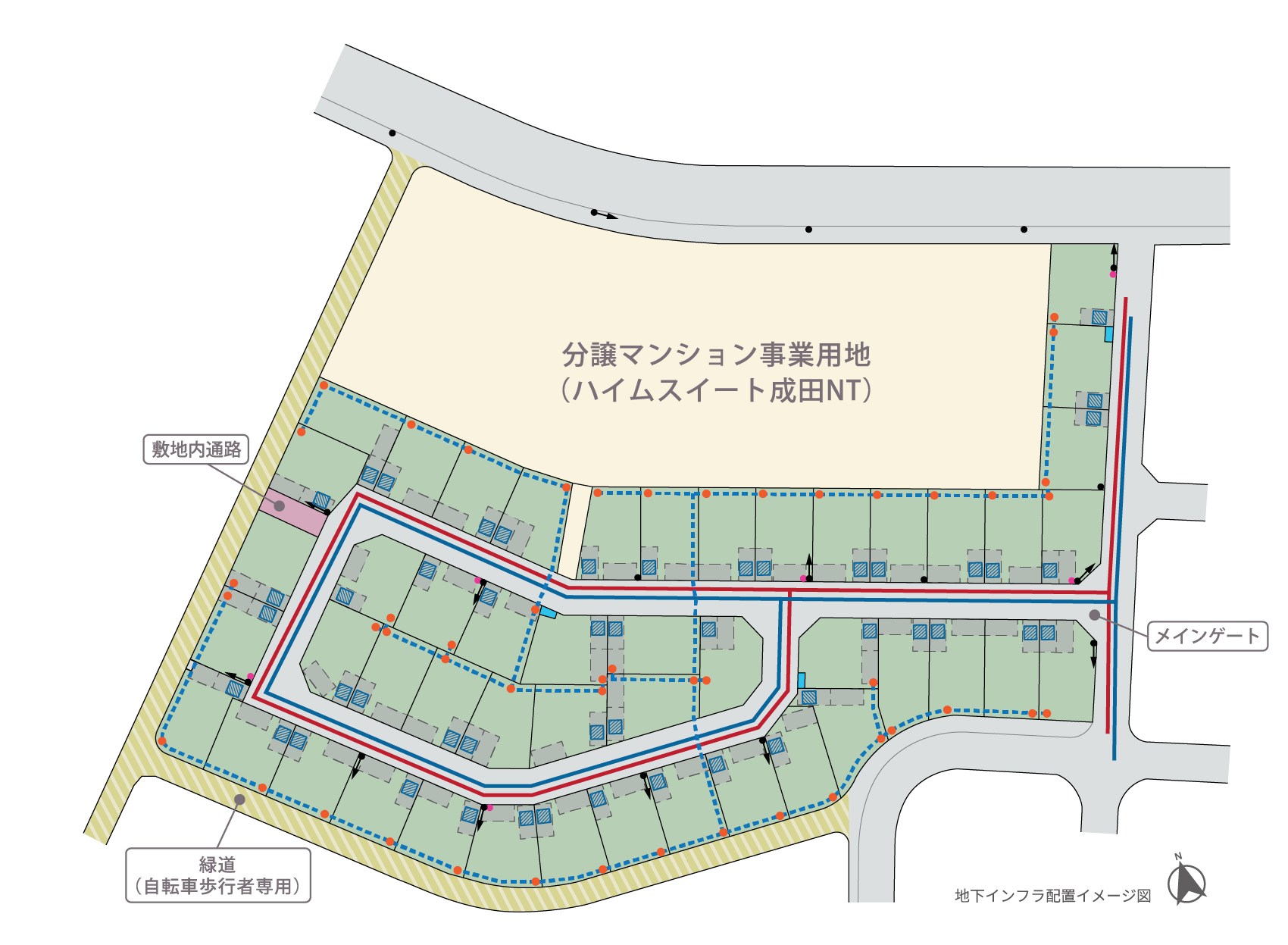 地下インフラ配置イメージ図