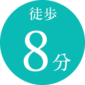 徒歩8分