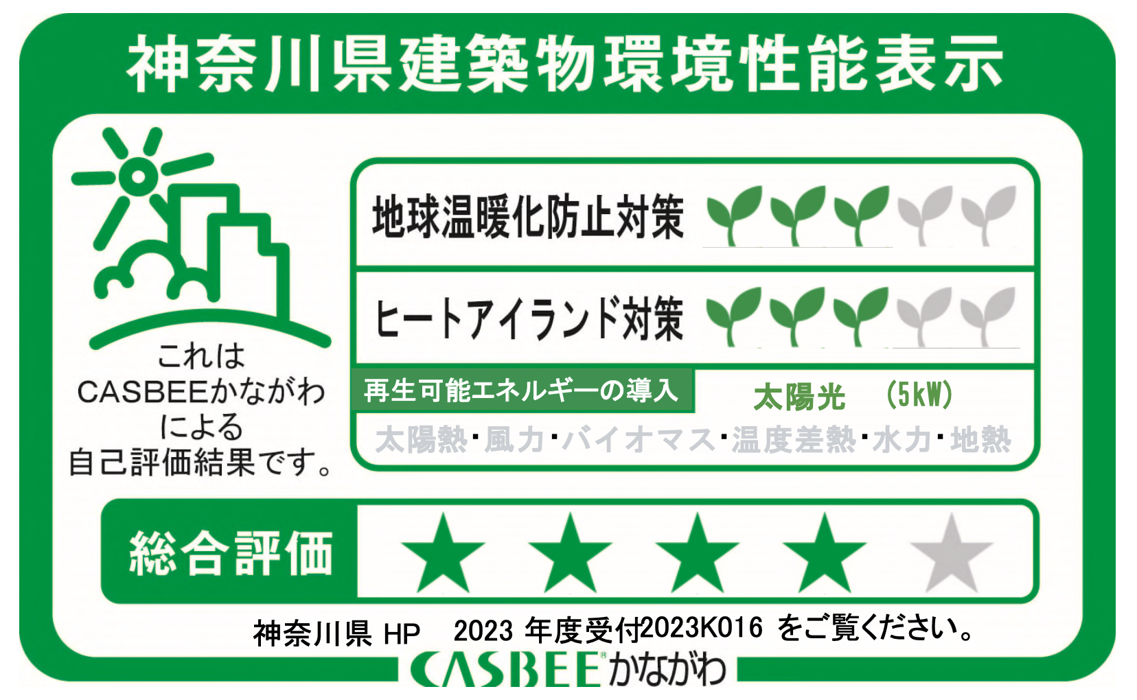 神奈川県建築物環境性能表示