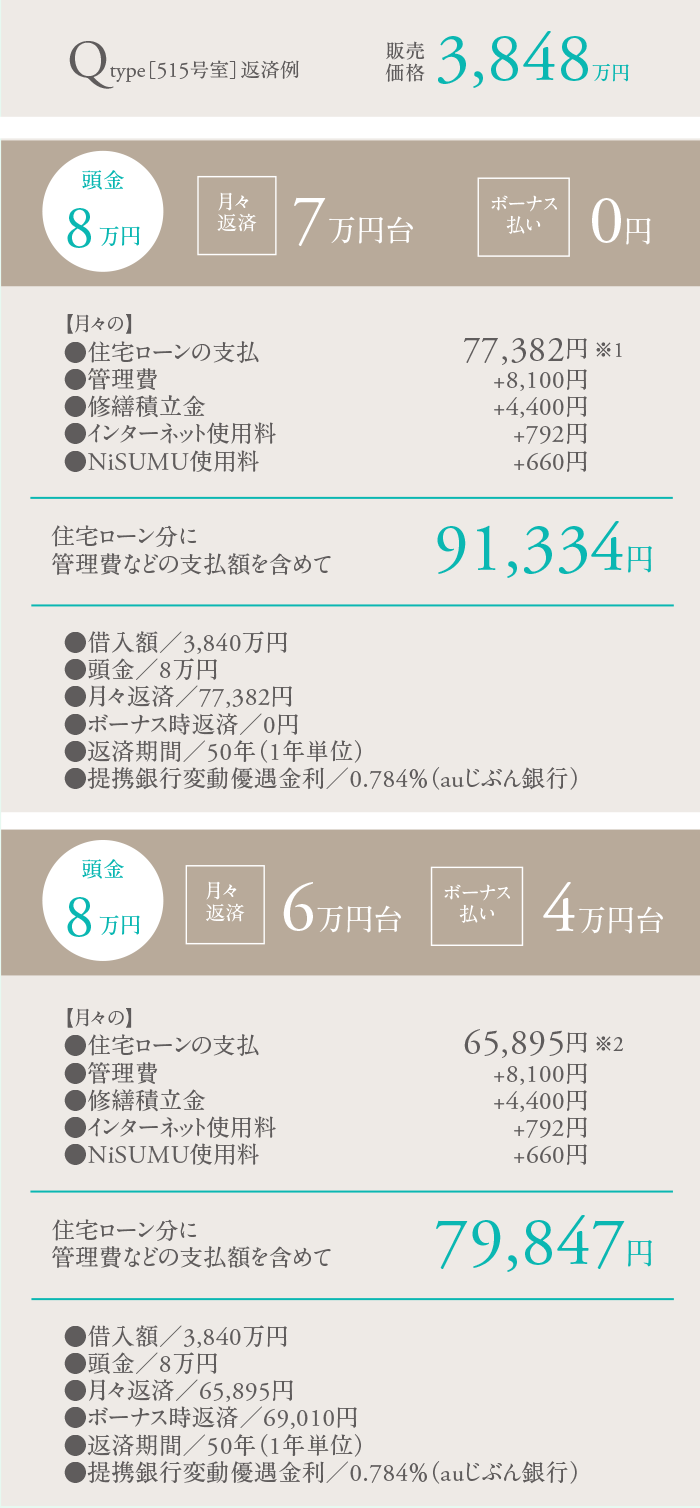 Qtype 返済例