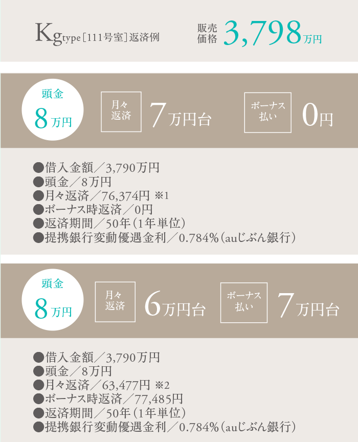 Kgtype 返済例