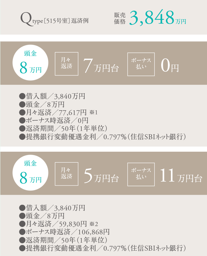 Qtype 返済例