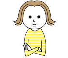 両腕を組んでみましょう。